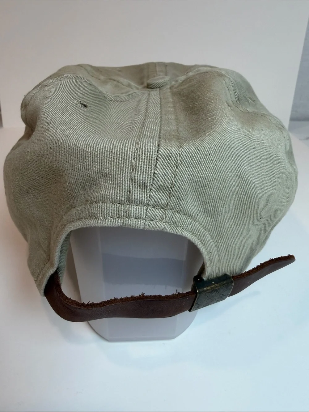 Vintage Abercrombie & Fitch A&F Hat Made USA Leather Strapback Cotton